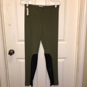 NWT Charming Charlie Army Green Large Leggings